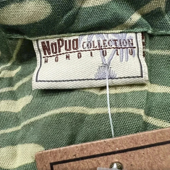 NWT Napua Collection Cover Ups: Monstera Leaf - Olive/Tan Size OS - Picture 6 of 9